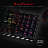 Redragon K556 RGB LED Backlit Wired Mechanical Gaming Keyboard, Aluminum Base, 104 Standard Key, Red Switches