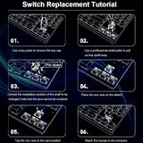 REDRAGON SMD RGB MX Low Profile 5.5 Switch 3Pin Clicky Linear Tactile Silent Mechanical Keyboard Red Black Blue Brown Switche