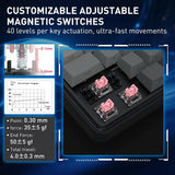Redragon HE Rapid Trigger Gaming 87 Keys TKL Wired Mechanical Keyboard,Hyper-Fast Actuation Hall Effect Magnetic Switch