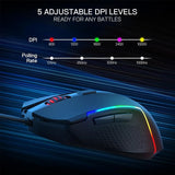 Redragon M616 RGB Gaming 10000 DPI Wired Optical 6 Programmable Buttons 8 Backlit Modes Software Supports DIY Keybinds Mouse