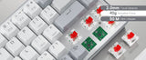 Redragon K631 Gery 65% Wired RGB Gaming Keyboard, 68 Keys Hot-Swappable Compact Mechanical Keyboard