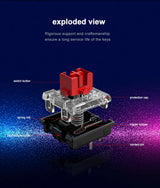 REDRAGON SMD RGB MX Low Profile 5.5 Switch 3Pin Clicky Linear Tactile Silent Mechanical Keyboard Red Black Blue Brown Switche