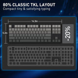 Redragon HE Rapid Trigger Gaming 87 Keys TKL Wired Mechanical Keyboard,Hyper-Fast Actuation Hall Effect Magnetic Switch