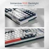 Redragon K668 RGB Gaming Keyboard, 108 Keys Wired Mechanical Keyboard w/Extra 4 Hotkeys Upgraded Hot-swappable Socket,Red Switch