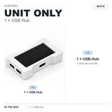 HMLAB ZNEO Gaming USB Hub - 2-to-3 Port, 8K Hz, Independent Power, With Screen, Trendy for Gaming Ambience Desk Setup