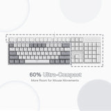 Redragon K617 Fizz 60% Wired RGB Gaming Keyboard, 61 Keys Hot-Swap Compact Mechanical Keyboard Red Switch