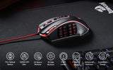 Redragon M990 MMO Gaming Mouse, 32000 DPI High Precision Wired RGB Gamer Mouse W/23 Programmable Buttons, 16 Side Macro Keys