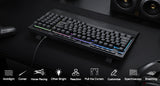 Redragon K515 Shiva Wired RGB Membrane Gaming Keyboard, 98 Keys Mechanical-Feel Keyboard w/Smooth Linear Switch