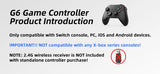 G6 Wireless Mobile Game Controller with Hall Trigger and Hall Joystick Supporting Switch/PC/Android/iOS