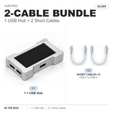 HMLAB ZNEO Gaming USB Hub - 2-to-3 Port, 8K Hz, Independent Power, With Screen, Trendy for Gaming Ambience Desk Setup