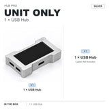 HMLAB ZNEO Gaming USB Hub - 2-to-3 Port, 8K Hz, Independent Power, With Screen, Trendy for Gaming Ambience Desk Setup