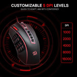 Redragon M990 MMO Gaming Mouse, 32000 DPI High Precision Wired RGB Gamer Mouse W/23 Programmable Buttons, 16 Side Macro Keys