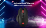 Redragon M656 Gainer Wireless Gaming Mouse 4000 DPI 2.4GHz Gamer Mouse 7 Programmable Buttons 5 DPI Levels Red LED Backlit