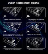 REDRAGON SMD RGB MX Low Profile 5.5 switch 3Pin Clicky Linear Tactile silent Mechanical keyboard red black blue brown Switche