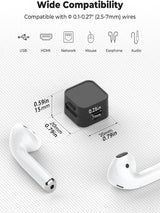 iLMH Non-magnetic Strong Cable Clips Adjustable Cord Holder, Adhesive Under Desk Mgmt Organizer, Home Office Car Wall Desktop