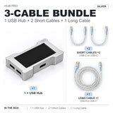 HMLAB ZNEO Gaming USB Hub - 2-to-3 Port, 8K Hz, Independent Power, With Screen, Trendy for Gaming Ambience Desk Setup