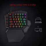Redragon K585 Wired DITI One-Handed RGB Mechanical Gaming 42 Keys Type-C Gaming Hot-Swappable Wrist Rest Keyboard